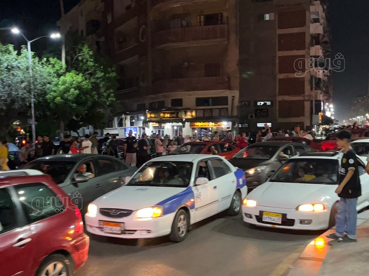 استمرار الاحتفالات ببورفؤاد لفوز المنتخب المصري على نظيره الاسترالي 