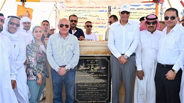 محافظ جنوب سيناء يضع حجر أساس مشروع تطوير مدخل مدينة دهب