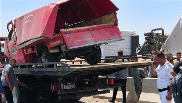 النيابة تصرح بدفن جثامين ضحايا انقلاب سيارة عمال بالصف وتستعجل التقرير المروري