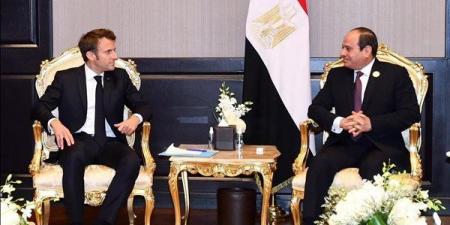 السيسي وماكرون يؤكدان ضرورة تسوية النزاعات سلميا حفاظًا على السلم والاستقرار الإقليمي