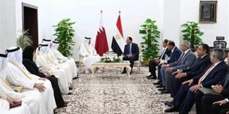 رئيس الوزراء يبحث مع نظيره القطري سبل تعزيز التعاون في المجالات المختلفة