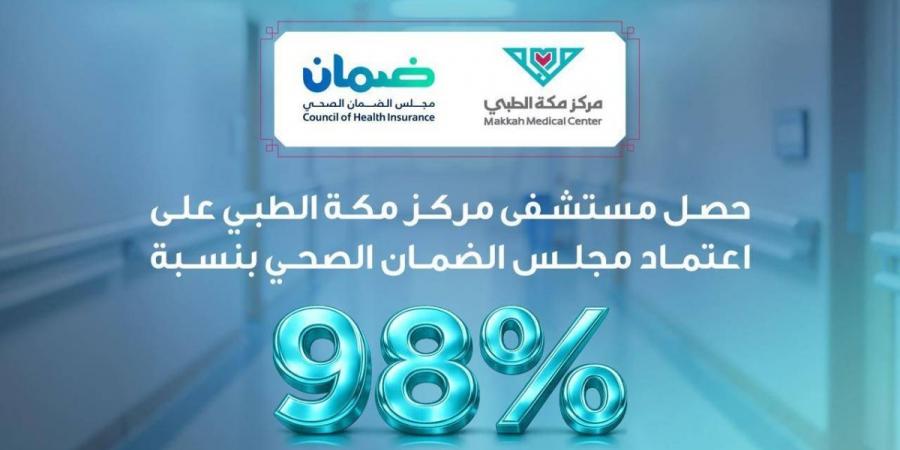 مستشفى مركز مكة الطبي يحصد اعتماد مجلس الضمان الصحي بنسبة 98% ويعزز مكانته بين مقدمي خدمات الرعاية الصحية
