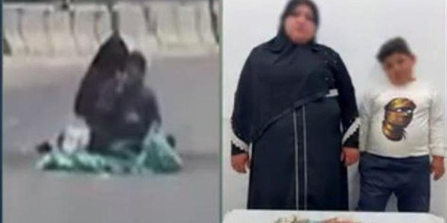 ضبط سيدة وطفلها يفترشان الطريق لاستجداء المارة بطريقة إلحاحية بالشرقية