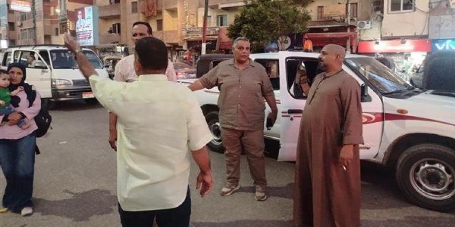 حملة مكبرة لرفع إشغالات المقاهي والمحال التجارية في مدينة أبنوب بأسيوط