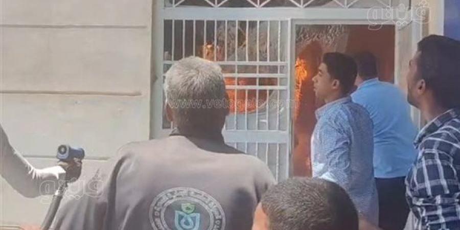 التكييفات السبب، إخماد حريق في مبنى الرعاية الصحية بالأقصر (صور)