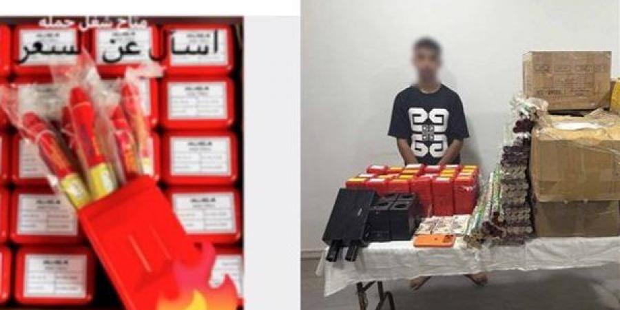 من صفحة على السوشيال ميديا إلى 1200 قطعة، ضبط طالب ألعاب نارية بالقليوبية
