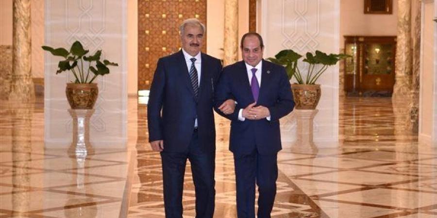 ​​​​​​​رسائل الرئيس السيسي للمشير خليفة حفتر: موقفنا ثابت بالحفاظ على وحدة ليبيا وعقد الانتخابات البرلمانية والرئاسية.. وندعم أمن واستقرار وضمان وحدة وسلامة أراضيها