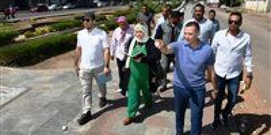محافظ أسوان يتفقد «ميدان الجوزيرة».. تطوير المدخل الشمالي وحديقة الزهور