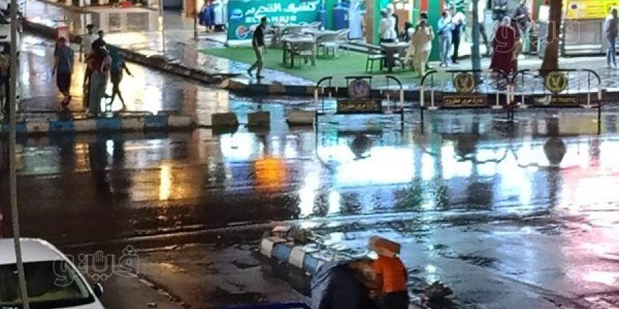 الطقس الآن.. سقوط أمطار متوسطة على مرسى مطروح (صور)