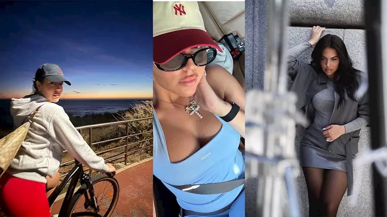 10صور..جورجينا تستمتع بالغروب وتخطف الأنظار في أحدث ظهور