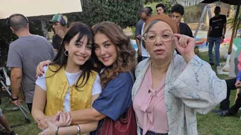 كندة علوش تنشر 17 صورة من كواليس مسلسل خمسين/خمسين
