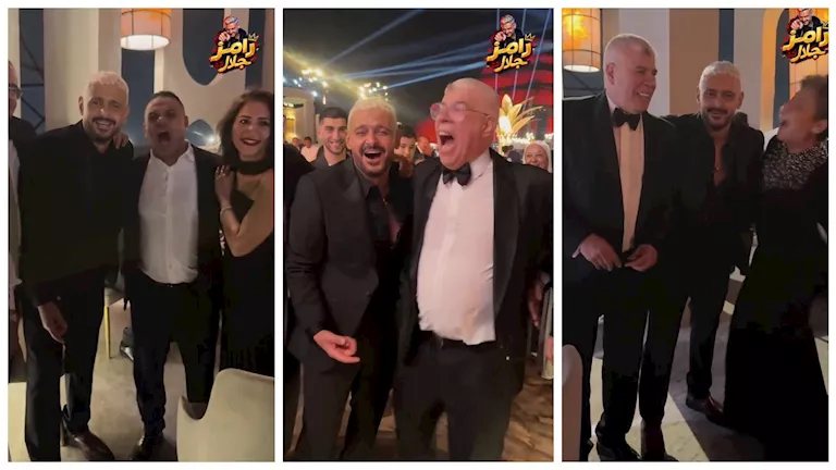 رامز جلال يفاجئ نجوم الفن بمقلب "الالكتريك" في حفل زفاف مصطفى شوبير