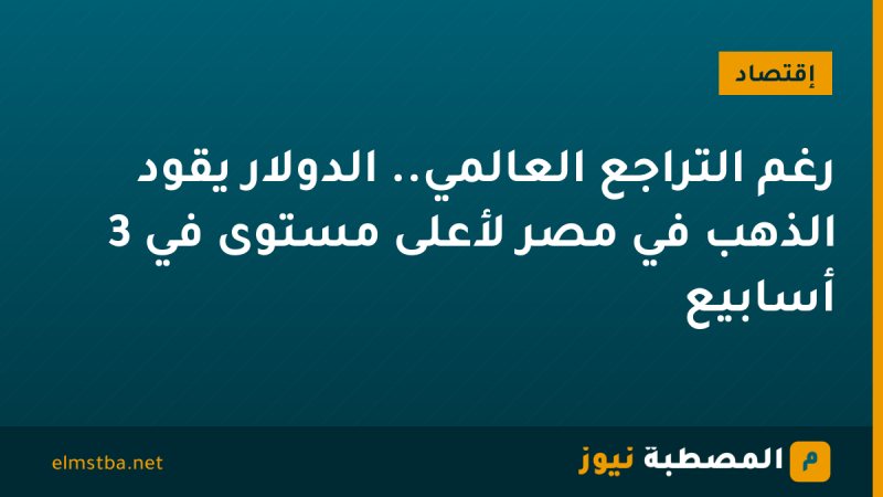 رغم التراجع العالمي.. الدولار يقود الذهب في مصر لأعلى مستوى في 3 أسابيع
