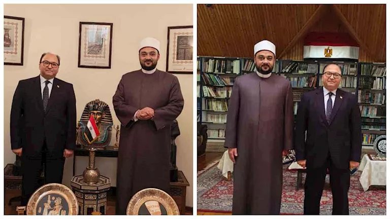 أمين الأعلى للشئون الإسلامية يلتقي السفير المصري بأذربيجان