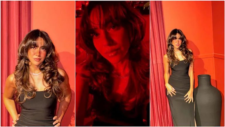 هند عبدالحليم بفستان أسود أنيق.. والجمهور: "إيه الجمال ده"