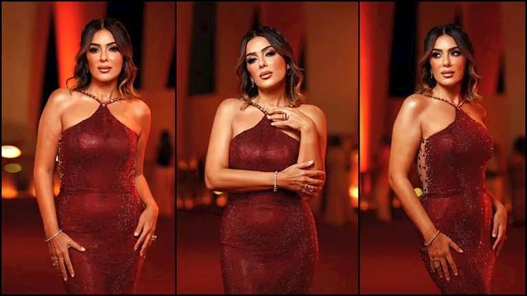 إنجي المقدم تخضع لجلسة تصوير على هامش مهرجان الجونة السينمائي