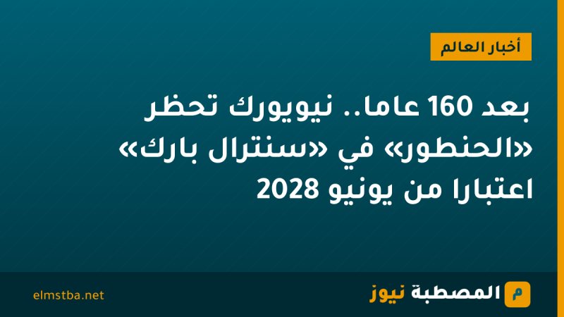 بعد 160 عامًا.. نيويورك تحظر «الحنطور» في «سنترال بارك» اعتبارًا من يونيو 2028